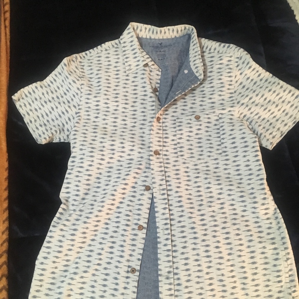 Button-up short-sleeve AE short sleeve